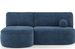 Canapé d’angle convertible VERNA en tissu côtelé – 220 cm - Photo n°1