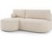 Canapé d’angle convertible VERNA en tissu côtelé – 220 cm - Photo n°1