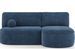 Canapé d’angle convertible VERNA en tissu côtelé – 220 cm - Photo n°1