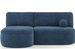 Canapé d’angle convertible VERNA en tissu côtelé – 220 cm - Photo n°1