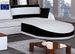 Canapé d'angle design simili blanc et noir angle droit Okyo - Photo n°2