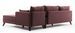 Canapé d'angle droit 5 places tissu bordeaux Kandy 275 cm - Photo n°5