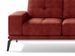 Canapé d'angle droit 5 places tissu suédine rouge tomette Torpille 265 cm - Photo n°5
