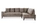 Canapé d'angle droit 5 places velours taupe Nogehi 265 cm - Photo n°1