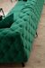 Canapé d'angle droit capitonné velours vert et pieds chromés Herakles 270 cm - Photo n°5
