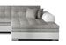 Canapé d'angle droit convertible 4 places tissu gris clair chiné et simili blanc Looka 295 cm - Photo n°3