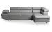 Canapé d'angle droit convertible avec têtières relevables simili cuir gris Lanzo - Photo n°1