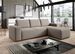 Canapé d'angle droit convertible moderne tissu beige Willace 302 cm - Photo n°1