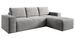 Canapé d'angle droit convertible moderne tissu doux gris clair Willace 302 cm - Photo n°1