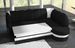 Canapé d'angle droit convertible simili noir et blanc Sundy 250 cm - Photo n°12