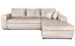 Canapé d'angle droit convertible tissu beige Moovy 246 cm - Photo n°1