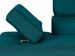 Canapé d'angle droit convertible tissu bleu canard Mio 271 cm - Photo n°9