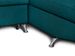 Canapé d'angle droit convertible tissu bleu canard Mio 271 cm - Photo n°10