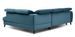 Canapé d'angle droit convertible tissu bleu canard Noblesse 255 cm - Photo n°6