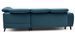 Canapé d'angle droit convertible tissu bleu canard Noblesse 255 cm - Photo n°7