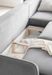 Canapé d'angle droit convertible tissu doux abricot clair Zurik 276 cm - Photo n°4