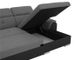 Canapé d'angle droit convertible tissu gris et simili noir Kyda 289 cm - Photo n°5