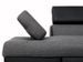 Canapé d'angle droit convertible tissu gris et simili noir Mio 271 cm - Photo n°9