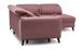 Canapé d'angle droit convertible tissu rose poudré Noblesse 255 cm - Photo n°8