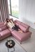 Canapé d'angle droit convertible tissu rose poudré Noblesse 255 cm - Photo n°14