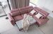 Canapé d'angle droit convertible tissu rose poudré Noblesse 255 cm - Photo n°19