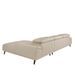 Canapé d'angle droit cuir beige clair et pieds acier Adile - Photo n°4