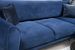 Canapé d'angle droit design velours bleu marine et pieds acier noir Liza - Photo n°3