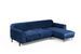 Canapé d'angle droit design velours bleu marine et pieds acier noir Liza - Photo n°14