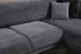 Canapé d'angle droit design velours gris foncé et pieds acier noir Liza - Photo n°10