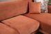 Canapé d'angle droit design velours orange et pieds acier doré Liza - Photo n°3