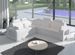 Canapé d'angle droit original et moderne simili cuir blanc Kaming 270 cm - Photo n°1