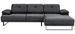 Canapé d'angle droit tissu anthracite et métal noir Kustone 314 cm - Photo n°1