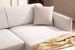 Canapé d'angle droit tissu beige clair Bellano 270 cm - Photo n°4