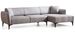 Canapé d'angle droit tissu gris clair Bellano 270 cm - Photo n°1