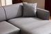 Canapé d'angle droit tissu gris clair Bellano 270 cm - Photo n°5