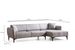 Canapé d'angle droit tissu gris clair Bellano 270 cm - Photo n°8