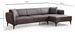 Canapé d'angle droit tissu gris foncé Bellano 270 cm - Photo n°8