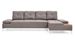 Canapé d'angle droit tissu marron Tulsa - Photo n°1