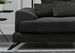 Canapé d'angle droit velours anthracite avec têtières relevables et pieds metal noir Briko 308 cm - Photo n°10