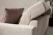 Canapé d'angle droit velours beige clair avec têtières relevables et pieds metal noir Briko 308 cm - Photo n°11