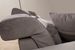 Canapé d'angle droit velours gris avec têtières relevables et pieds metal noir Briko 308 cm - Photo n°6