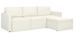 Canapé d'angle extensible et convertible simili cuir blanc Karen - Photo n°1