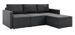 Canapé d'angle extensible et convertible tissu gris clair Karen - Photo n°1