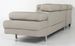 Canapé d'angle gauche 5 places tissu beige Omeg 260 cm - Photo n°6