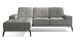 Canapé d'angle gauche 5 places tissu gris chiné Torpille 265 cm - Photo n°1