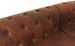 Canapé d'angle gauche 5 places tissu marron vintage Vatsi 220 cm - Photo n°7