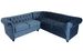 Canapé d'angle gauche 5 places velours bleu Vatsi 220 cm - Photo n°2