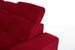 Canapé d'angle gauche 5 places velours rouge Torpille 265 cm - Photo n°8