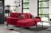 Canapé d'angle gauche 5 places velours rouge Torpille 265 cm - Photo n°15