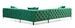 Canapé d'angle gauche capitonné velours vert et pieds chromés Herakles 270 cm - Photo n°7